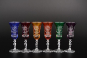 Комплект рюмок для водки Bohemia Цветной хрусталь 45 мл(6 шт.) Bohemia Crystal