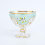 Ваза для варенья зеленая Bohemia Uhlir 13 см Bohemia Crystal