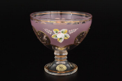 Блюдце для варенья розовая Bohemia Uhlir 13 см Bohemia Crystal