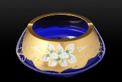 Пепельница 15,5 см "Лепка Cиняя" B-L Bohemia Crystal
