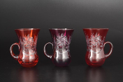 Стеклянный Комплект Армуд с ручкой 150 мл Цветной хрусталь (6 шт.) Bohemia Crystal
