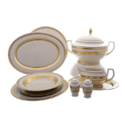 Столовый сервиз на 6 персон Falkenporzellan Constanza Cream Gold 27 предметов