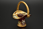 Корзинка 12 см "Лепка красная" E-V Bohemia Crystal