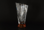 Ваза 36 см ANGLE желтая Bohemia Crystalite