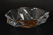 Фруктовница 35 см ANGLE желтая Bohemia Crystalite