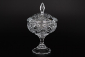 Конфетница с крышкой на ножке Crystalite Bohemia Pinwheel 24 см Bohemia Crystalite