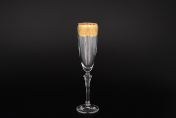 Комплект фужеров для шампанского 200 мл Золото (6 шт.) Bohemia Crystalite
