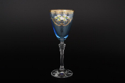 Комплект голубых бокалов для вина 250 мл (6 шт.) Bohemia Crystalite