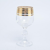 Комплект рюмок для водки Crystalex Bohemia Клаудиа Золото V-D 90 мл(6 шт.) Bohemia Crystalite