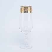 Комплект фужеров для шампанского Crystalex Bohemia Клаудиа Золото V-D 180 мл(6 шт.) Bohemia Crystalite