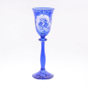 Комплект рюмок для водки Bohemia лепка синяя E-S Bohemia Crystal