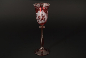 Комплект рюмок для водки Bohemia лепка зеленая E-S Bohemia Crystal