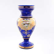 Ваза для цветов Bohemia Лепка синяя 22 см Bohemia Crystal