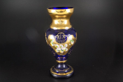Ваза для цветов Bohemia Лепка синяя 26 см Bohemia Crystal