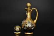Комплект для ликера 7 пр Лепка зеленая E-S Bohemia Crystal