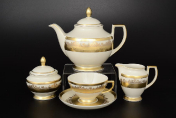 Чайный сервиз на 6 персон 17 предметов Cream Gold 932----- Falkenporzellan