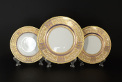 Набор тарелок 18 предметов Diadem Violet Creme Gold Falkenporzellan
