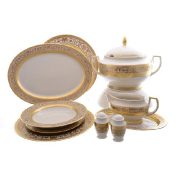 Столовый сервиз Falkenporzellan Royal Gold Cream 6 персон 27 предметов