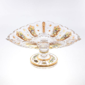 Фруктовница на ножке Bohemia Max Crystal Золото 30 см Bohemia Crystal