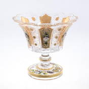 Конфетница на ножке Золото Bohemia Max Crystal 15 см Bohemia Crystal