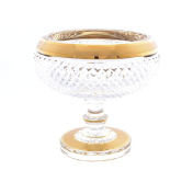 Конфетница на ножке Bohemia Max Crystal Золото15 см Bohemia Crystal