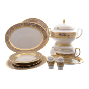Столовый сервиз на 6 персон 27 предметов Cream Majestic Gold Falkenporzellan