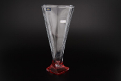 Ваза красная Crystalite Bohemia Quadro 33 см Bohemia Crystalite