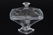 Конфетница с крышкой 22 см QUADRO Bohemia Crystalite