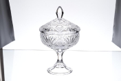 Конфетница на ножке с крышкой Crystalite Bohemia Tucana 24 см Bohemia Crystalite