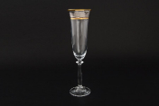 Комплект фужеров для шампанского 190 мл Анжела панто (6 шт.) Bohemia Crystalite