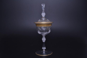 Конфетница с крышкой 30 см на ножке Джесси Bohemia Crystalite