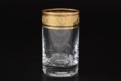 Комплект стаканов для воды 150 мл Идеал Золото Kvetna (6 шт.) Bohemia Crystalite