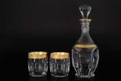 Комплект для виски 3 предмета Сафари голд Bohemia Gold