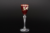 Комплект красных рюмок для водки 70 мл (6 шт.) Bohemia Crystalite