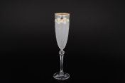 Комплект белых матовых фужеров для шампанского 200 мл (6 шт.) Bohemia Crystalite