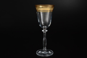 Комплект фужеров для вина 190 мл Анжела золото (6 шт.) Bohemia Crystalite