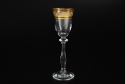 Комплект рюмок для водки 60 мл Анжела золото (6 шт.) Bohemia Crystalite