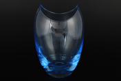 Ваза голубая Gondola Кристалекс 18х12 Bohemia Crystalite