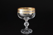 Комплект фужеров для вина 340 мл Джина золото (6 шт.) Bohemia Crystalite