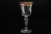 Комплект фужеров для вина 170 мл Кристина Золотой лист (6 шт.) Bohemia Crystalite