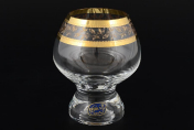 Комплект фужеров для вина 250 мл Золотой листок Кристалекс (6 шт.) Bohemia Crystalite