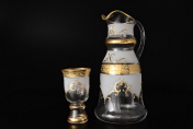 Комплект для воды королевский 7 пр. "Версачи" B-G фон Bohemia Crystalite