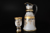 Комплект для воды королевский 7 пр. "Версачи сетка" B-G фон Bohemia Crystalite