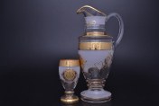 Комплект для воды арабский 7 пр "Костка Глава" B-G фон Bohemia Crystalite