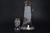 Комплект для воды итал 7 пр "Версачи Глава" Б-Г фон платина Bohemia Crystalite