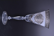 Комплект фужеров для вина "Версачи Глава Виктория" B-G фон платина Bohemia Crystalite