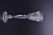 Комплект рюмок для водки "Версачи Глава Виктоия" B-G фон платина Bohemia Crystalite