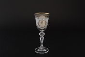 Комплект рюмок для водки "Версачи Глава Кристина" B-G фон платина Bohemia Crystalite