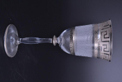 Комплект фужеров для вина "Каро Анжела" B-G платина Bohemia Crystalite