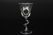 Комплект фужеров для вина "Спираль" B-G камни прозрачный Bohemia Crystalite